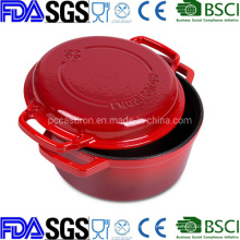 Combo Cooker Enamel Cast Iron Casserole with Cover as Skillet